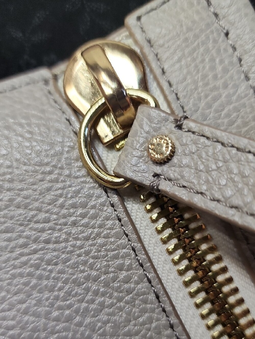 India Hicks "Big Zipper" Pebble Leather Clutch - Picture 6 of 11